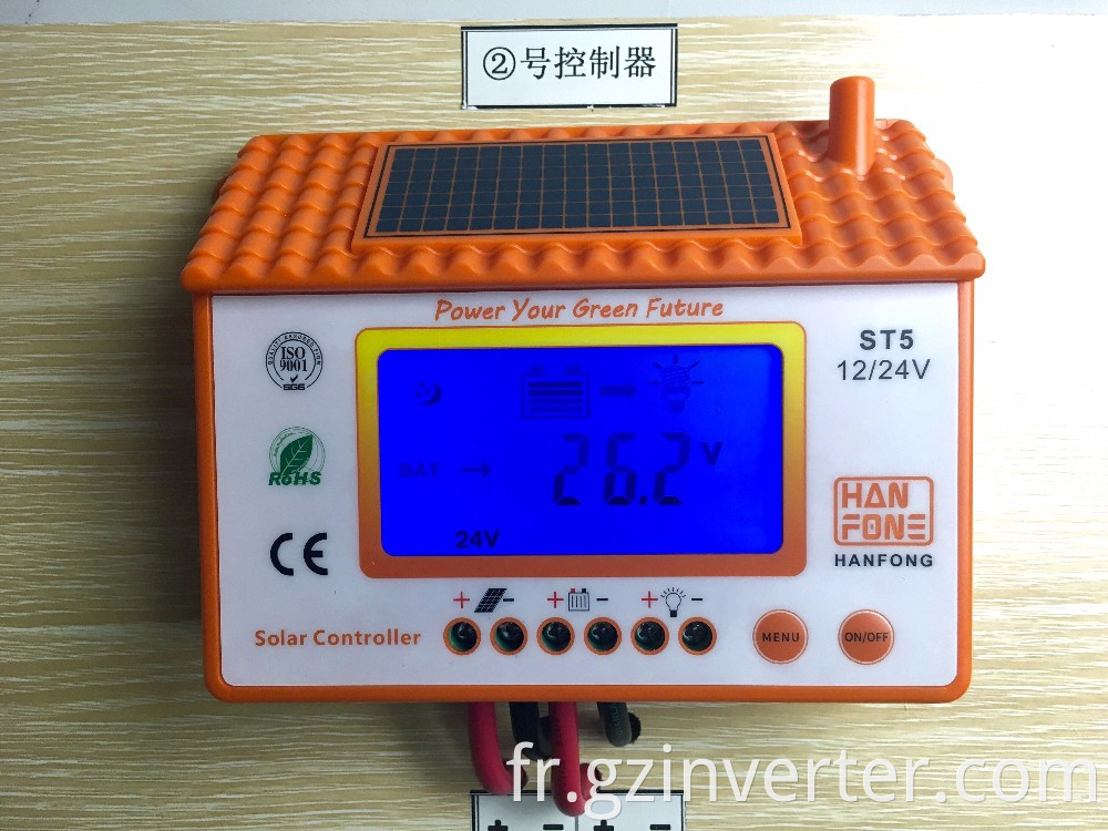 China Hanfong Original Design MPPT / PWM Contrôleur de charge, Contrôleur de charge solaire PWM 12V 24V AUTO 30A